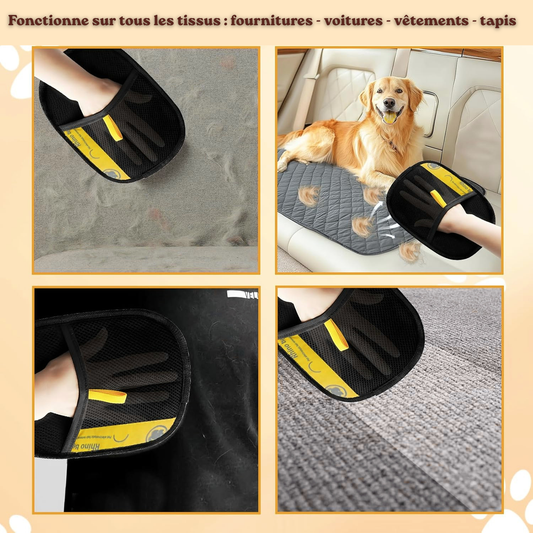 GANT-ÉLECTROSTATIQUE ™ | Anti-poils pour Chiens & Chats