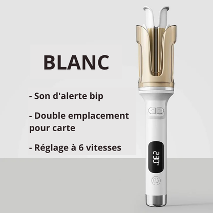 Fer à friser rotatif automatique — Double fentes & ions négatifs