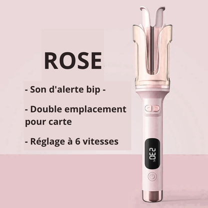 Fer à friser rotatif automatique — Double fentes & ions négatifs