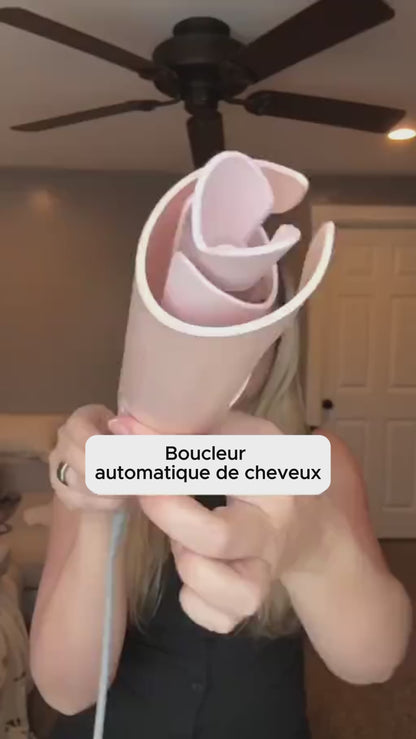 Fer à friser rotatif automatique — Double fentes & ions négatifs